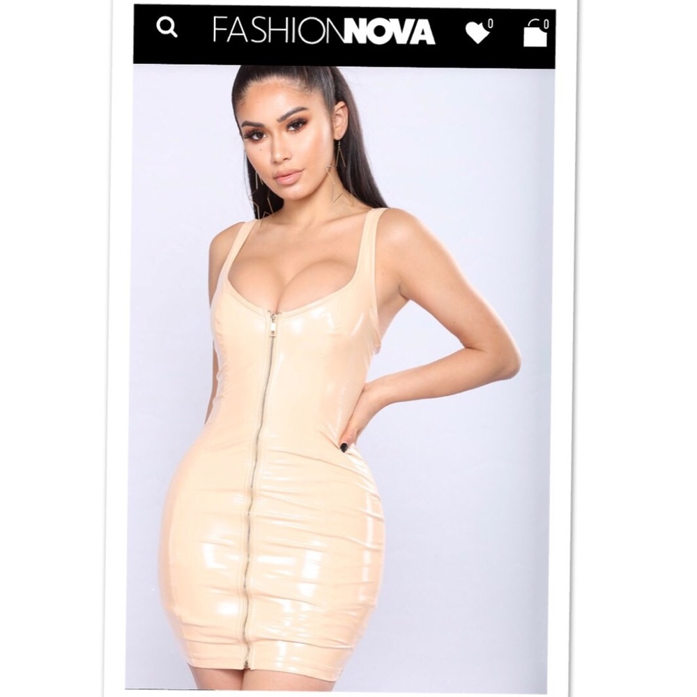 Fashion nova latex dress